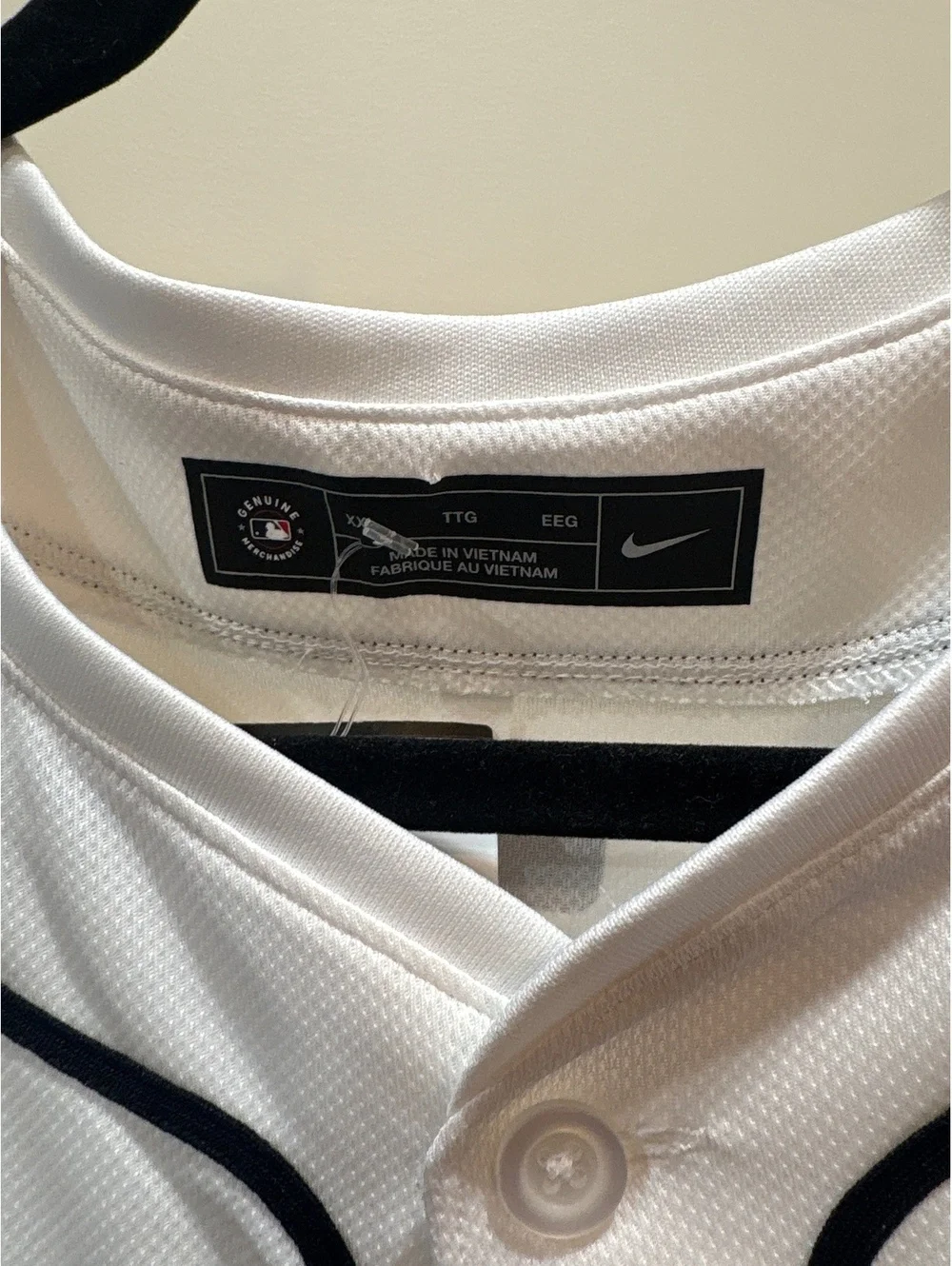 Nike Detroit Tigers MLB White Button-Up Jersey Size XXL